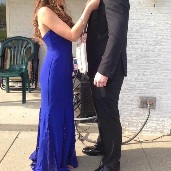 Royal Blue Faviana Prom Dress - Picture 6 of 6